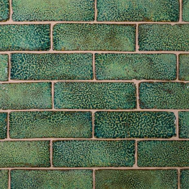 eco-friendly green glazed ceramic facing brick collection by heritage brick company