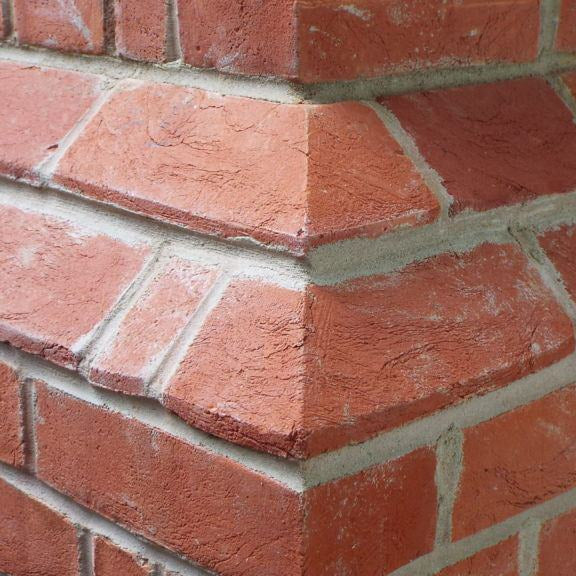 soft red rubber handmade plinth brick by heritage brick company