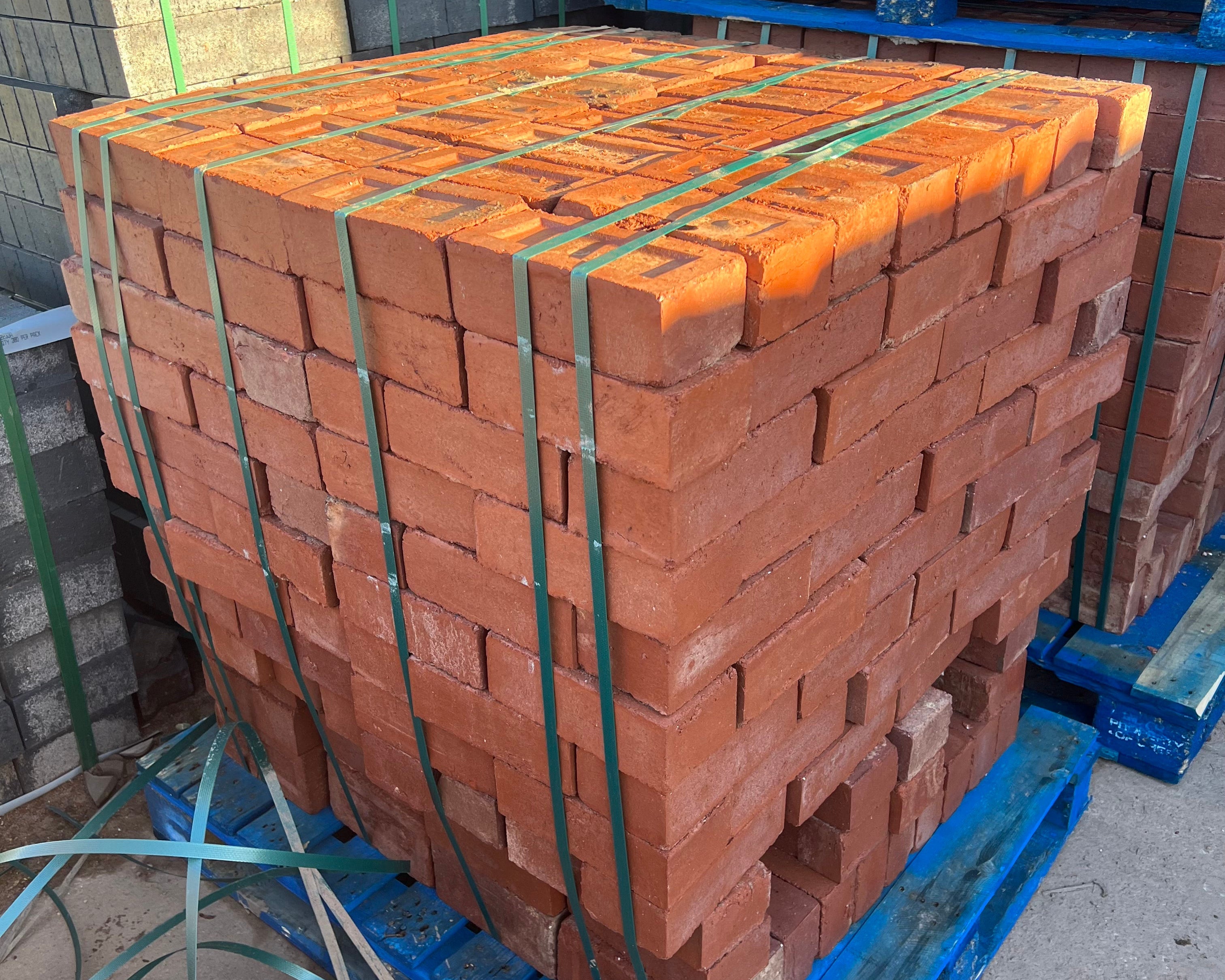 80mm Victorian Red Imperial Pressed Facing Brick - Reclaimed Brick Company