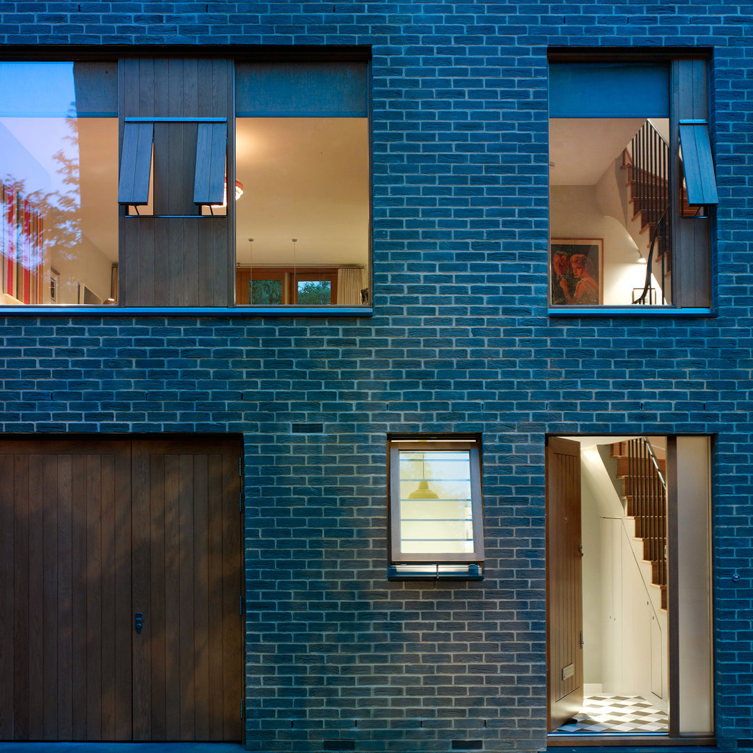 Traditional style ocean blue glazed brick from Heritage brick company