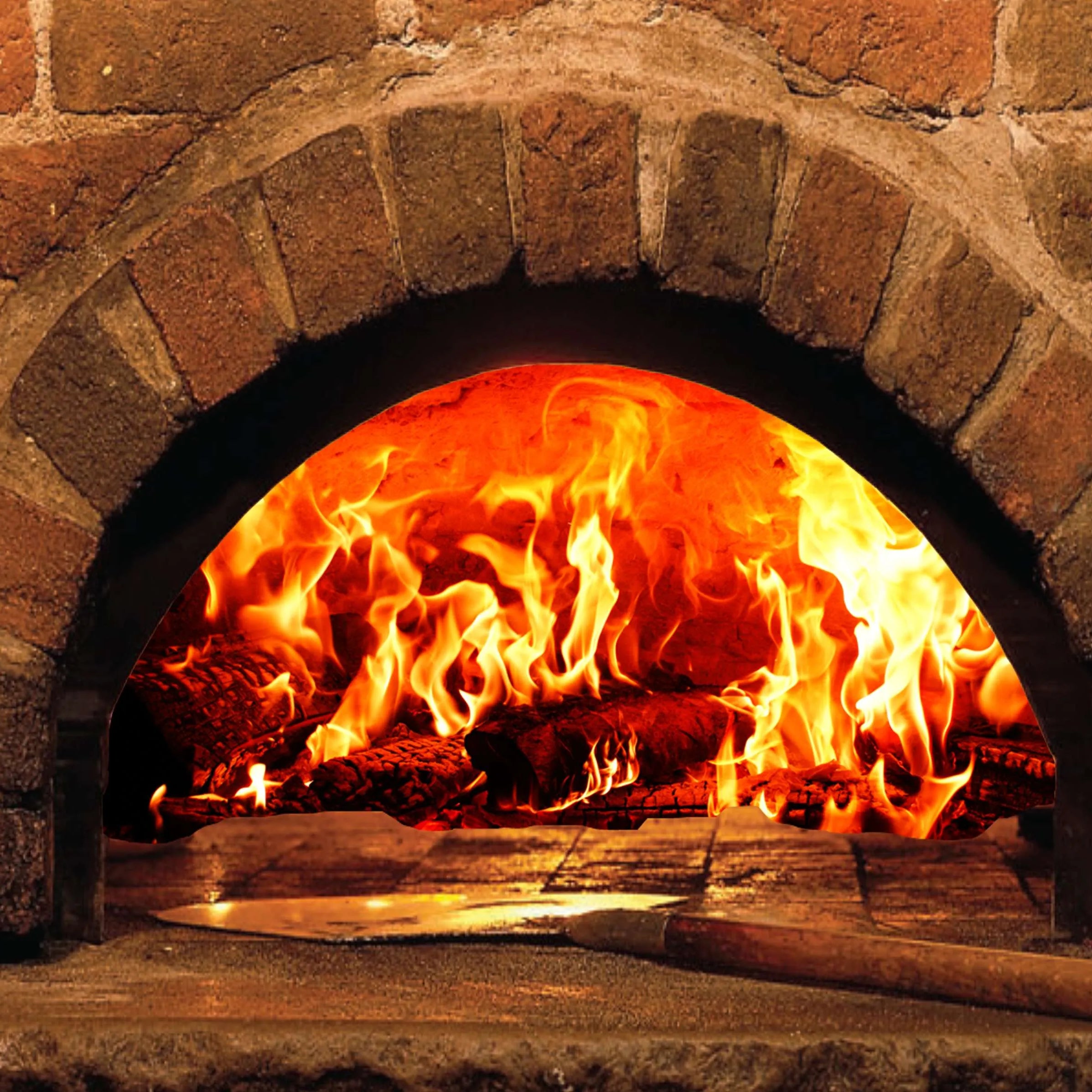 brick pizza oven using bricks supplied by heritage brick company