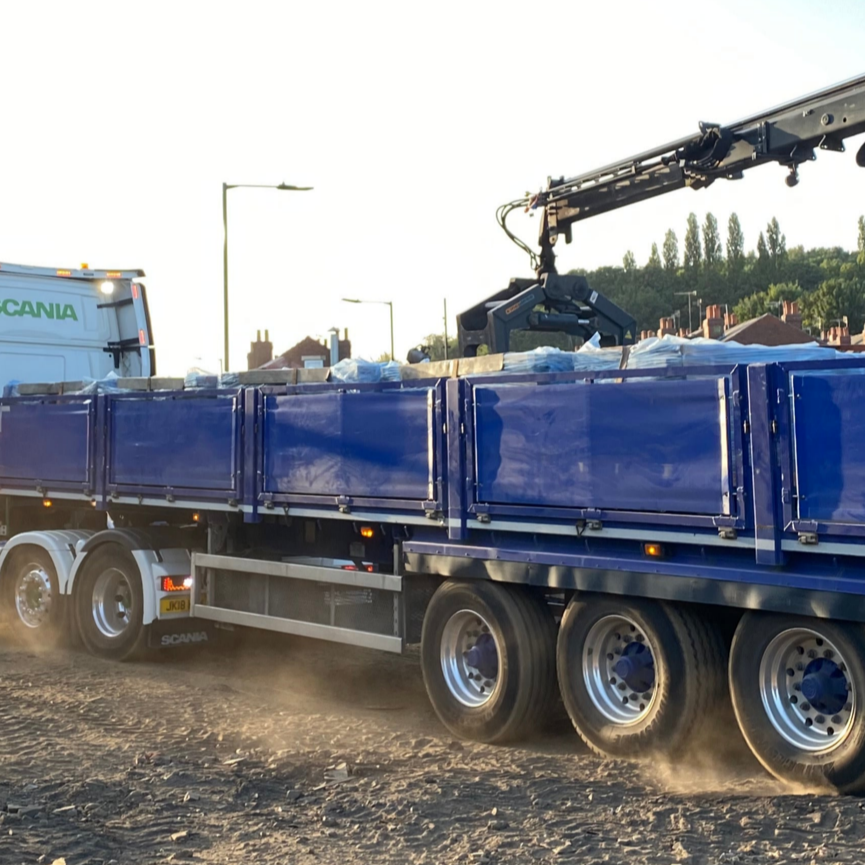 nationwide brick and block hiab crane delivery service