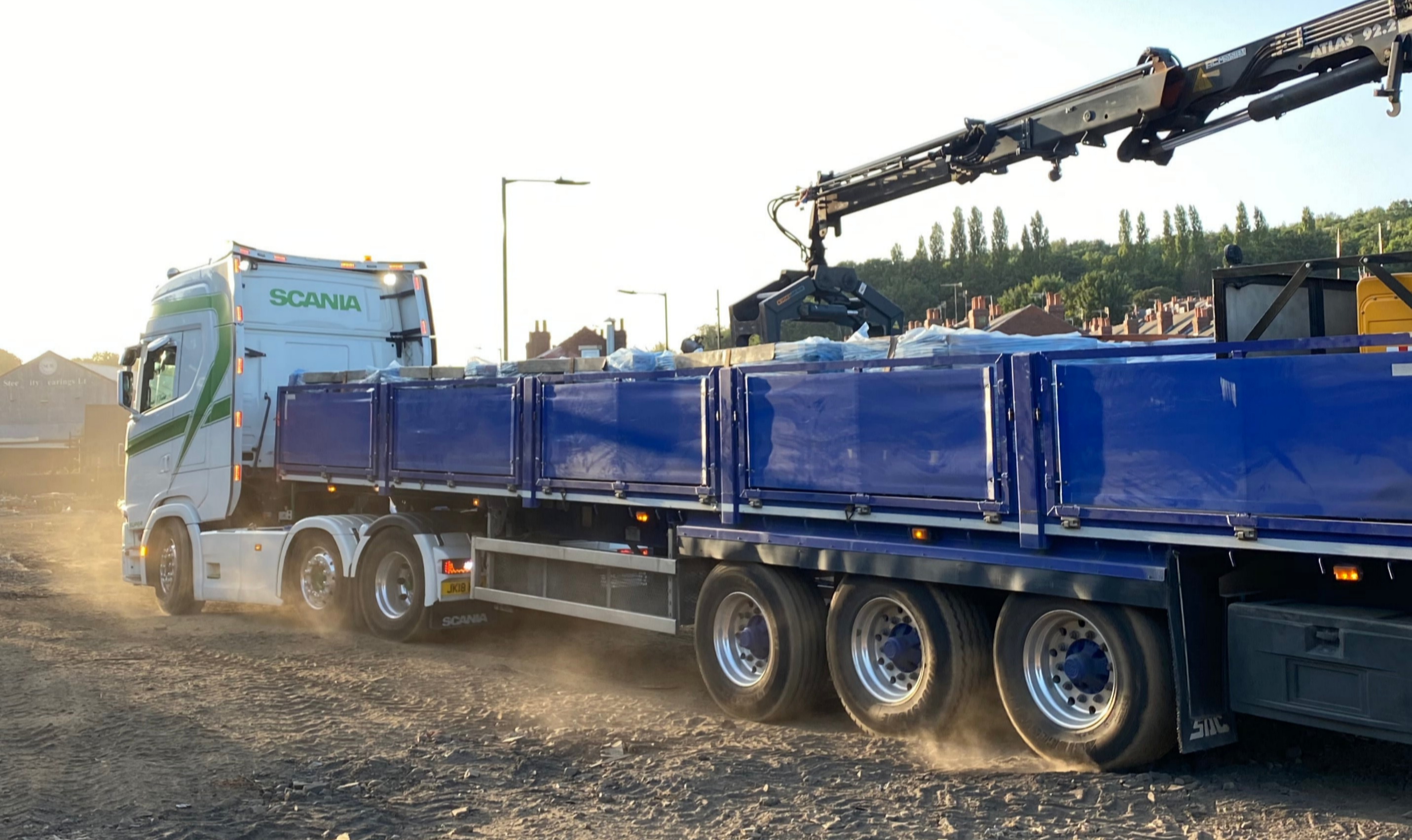 nationwide brick and block hiab crane delivery service