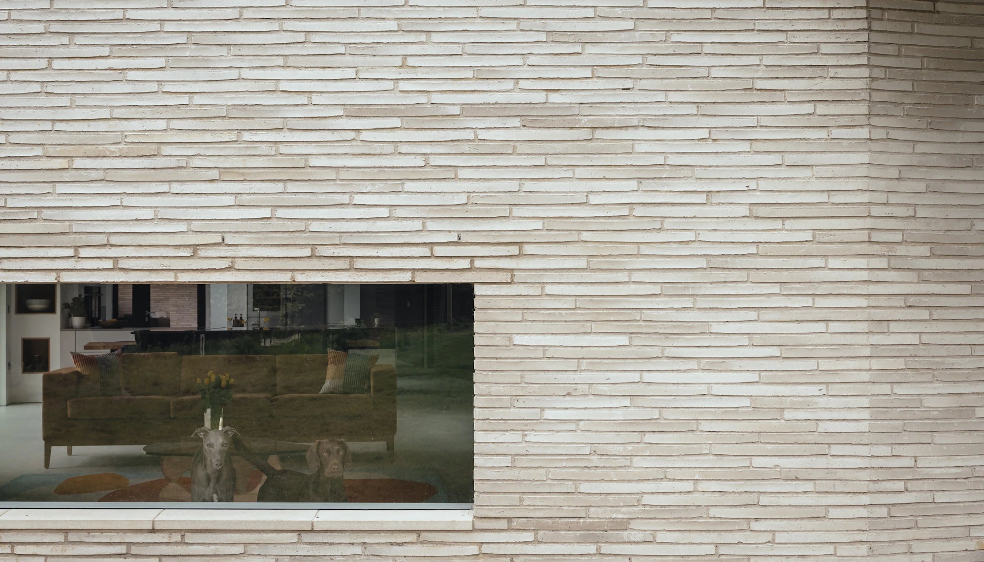Traditional white Style Bricks long format linear handmade bricks