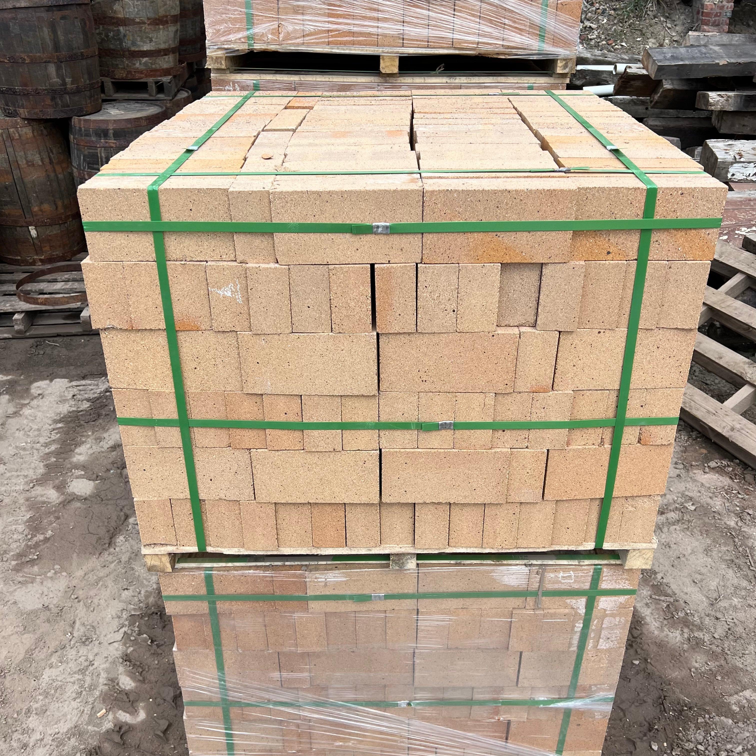 Brand New - 65mm Refractory Fire Bricks - Ideal for furnaces & pizza ovens - Reclaimed Brick Company